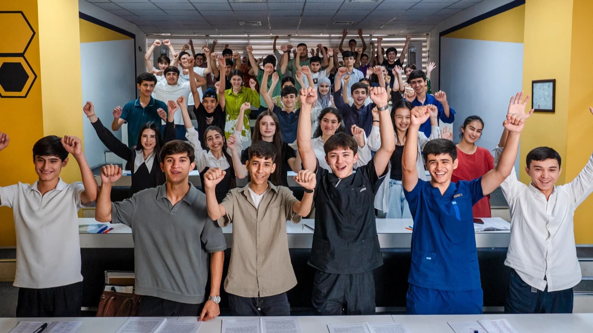 Students at the Repetitor learning centre